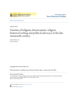 Varieties of religious Americanism - Iowa Research Online