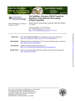 Integrin Signaling Regulates Neutrophil and Macrophage The
