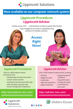Lippincott Procedures - the Ovid Resource Center
