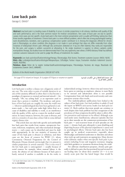 Low back pain - World Health Organization