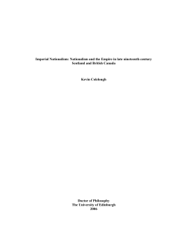 Imperial Nationalism: Nationalism and the Empire in late nineteenth