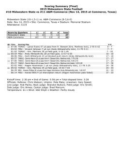 Game Book  - Midwestern State University