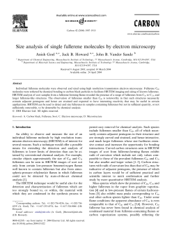 Size analysis of single fullerene molecules by electron