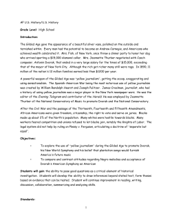 AP U.S. History/U.S. History Grade Level: High School Introduction