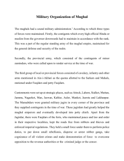 Military Organization of Mughal
