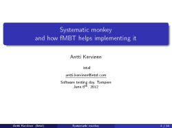 Systematic monkey and how fMBT helps implementing it