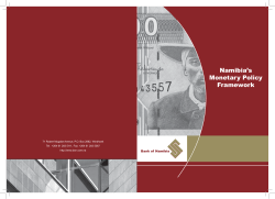 Namibia`s Monetary Policy Framework