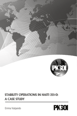 stability operations in haiti 2010: a case study
