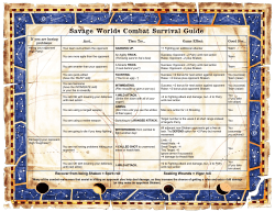 Savage Worlds Combat Survival Guide