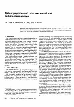 Optical properties and mass concentration of