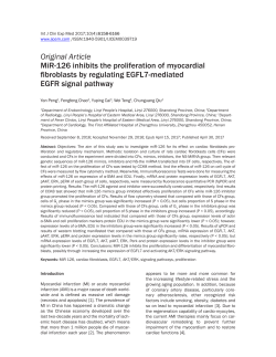 MiR-126 inhibits the proliferation of myocardial fibroblasts by
