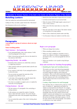 Literacy Links - Van Asch Deaf Education Centre