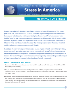 THE IMPACT OF STRESS