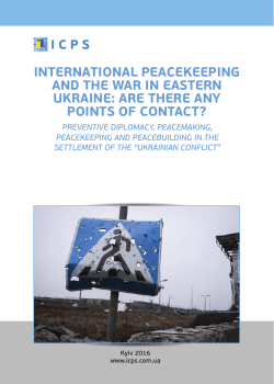 international peacekeeping and the war in eastern ukraine: are