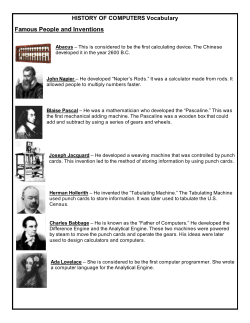 Famous People and Inventions