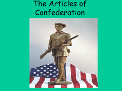 Colonial America - The Articles of Confederation