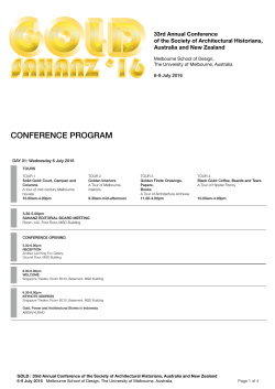 full conference program - SAHANZ 2016