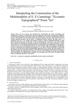 Interpreting the Construction of the Multimodality of E. E Cummings