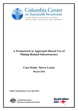 Sierra Leone - Columbia Center on Sustainable Investment