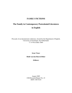 FAMILY FICTIONS The Family in Contemporary Postcolonial
