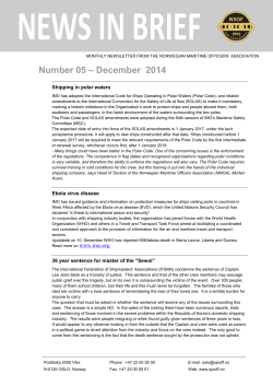 News in Brief December 2014 published
