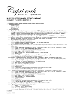 nuovo rubber cork specifications