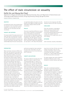 The effect of male circumcision on sexuality