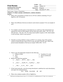 UPDATED Final Review WS