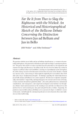 Far Be It from Thee to Slay the Righteous with the