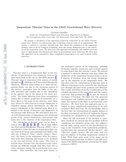 Suspensions Thermal Noise in the LIGO Gravitational Wave Detector