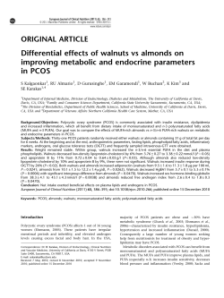 Differential effects of walnuts vs almonds on improving