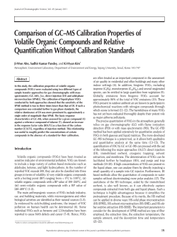Comparison of GC-MS Calibration Properties of Volatile Organic