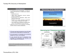 Discovery of the Stratosphere