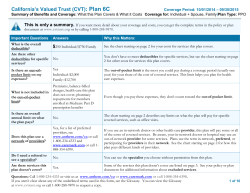 California`s Valued Trust (CVT): Plan 6C