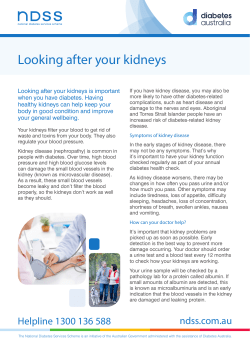 Looking after your kidneys