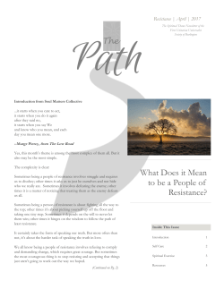 April: Resistance - The First Unitarian Universalist Society