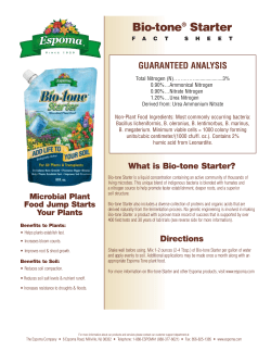 Bio-tone&reg; Starter