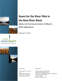 Room for the River Pilot in the Bow River Basin