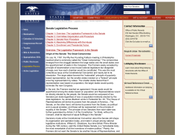 Senate Legislative Process