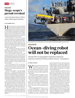 Ocean-diving robot will not be replaced