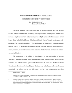 Contemporary Antitrust Federalism