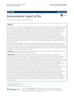 Environmental impact of fire | SpringerLink
