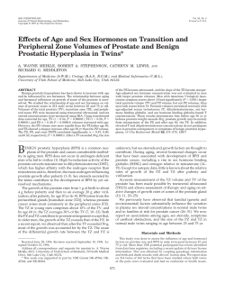 Effects of Age and Sex Hormones on Transition and Peripheral Zone