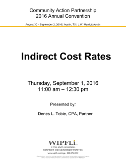 Indirect Cost Rates