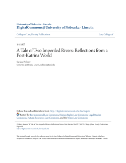 A Tale of Two Imperiled Rivers - DigitalCommons@University of