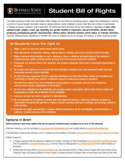 Student Bill of Rights - Dean of Students Office