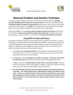 Notecard Problem and Solution Technique
