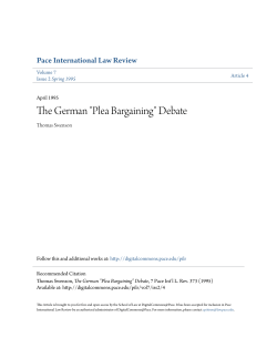 The German "Plea Bargaining" Debate