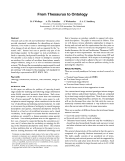 From Thesaurus to Ontology