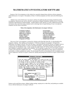 mathematics investigator software